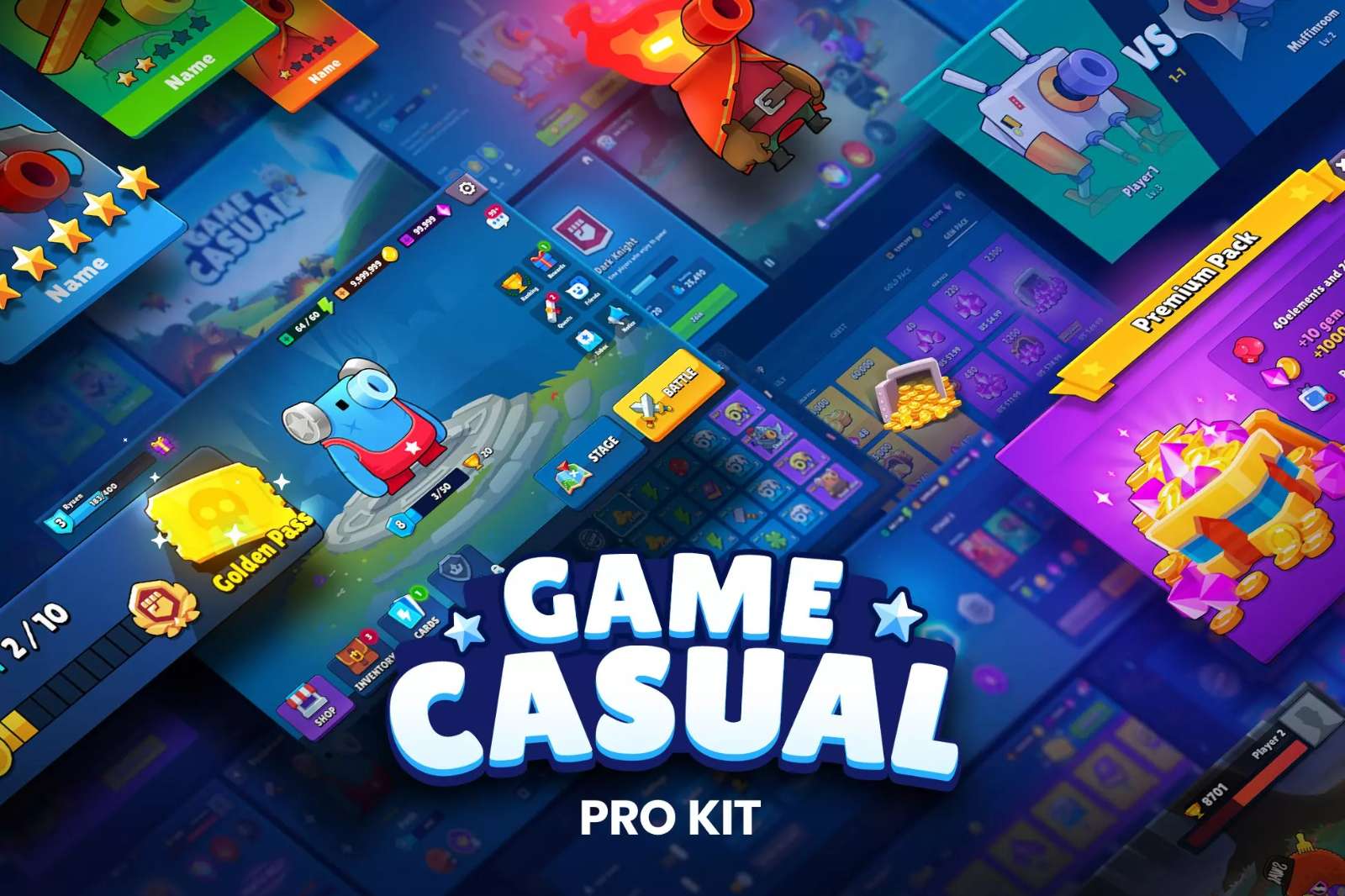 GUI PRO Kit - Casual Game 2.0.8休闲游戏用户界面